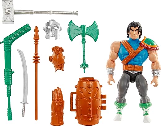 Masters of the Universe MOTU Turtles of Grayskull Casey Jones, Figura de acción con accesorios de batalla, inspirado en las Tortugas Ninja, juguete regalo para niños y niñas +6 años, HTH16