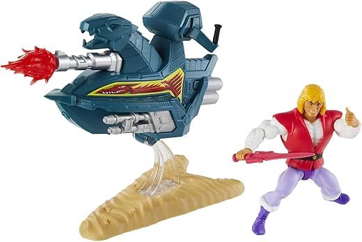 Masters of the Universe Origins Prince Adam with Sky Sled Action Figure for Boys and Girls + 6 Years (Mattel GPP30)